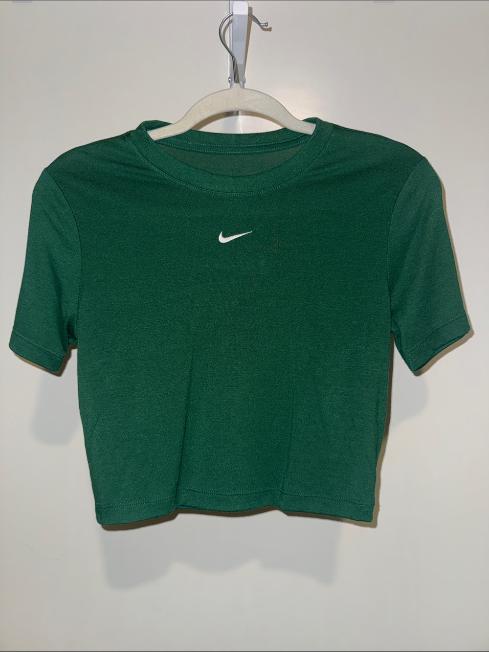 Nike Women's Forest Green Cropped Crew Tee